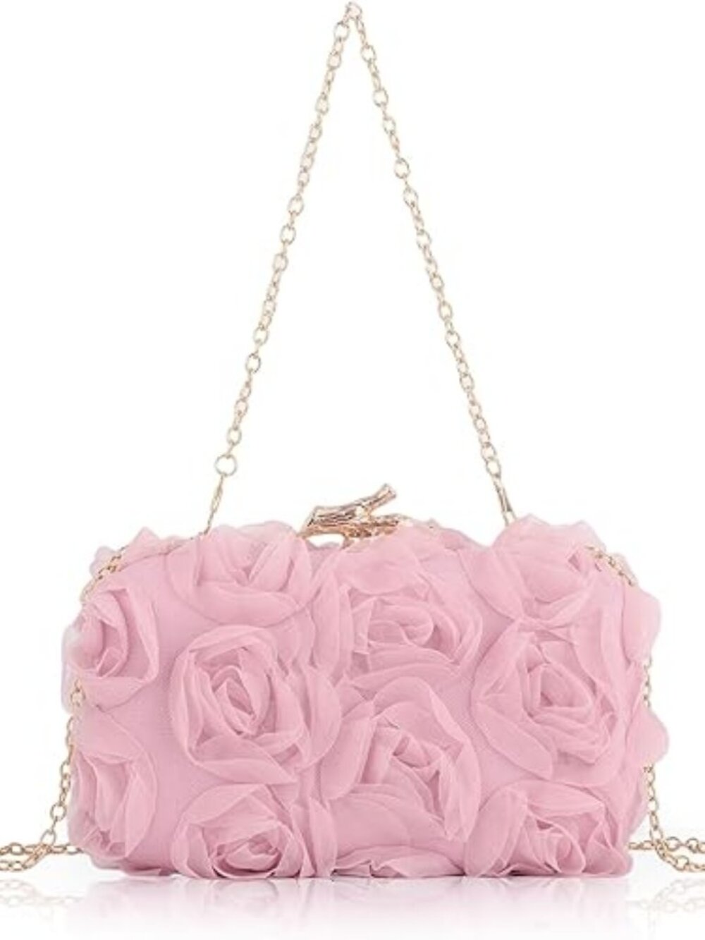 Lace Floral Clutch Women Evening Bag Chain Strap Shoulder Wedding Purse